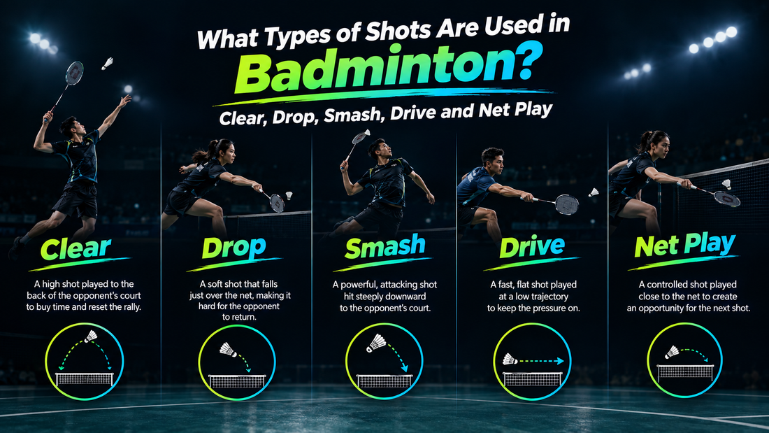 What Types of Shots Are Used in Badminton? Clear, Drop, Smash, Drive and Net Play