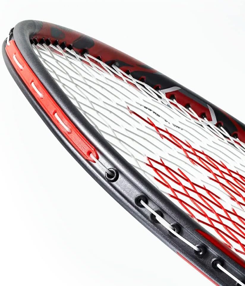 Yonex ArcSaber 11 Play Grey badminton racquet frame detail showing ArcSaber series branding and even-balance graphite construction