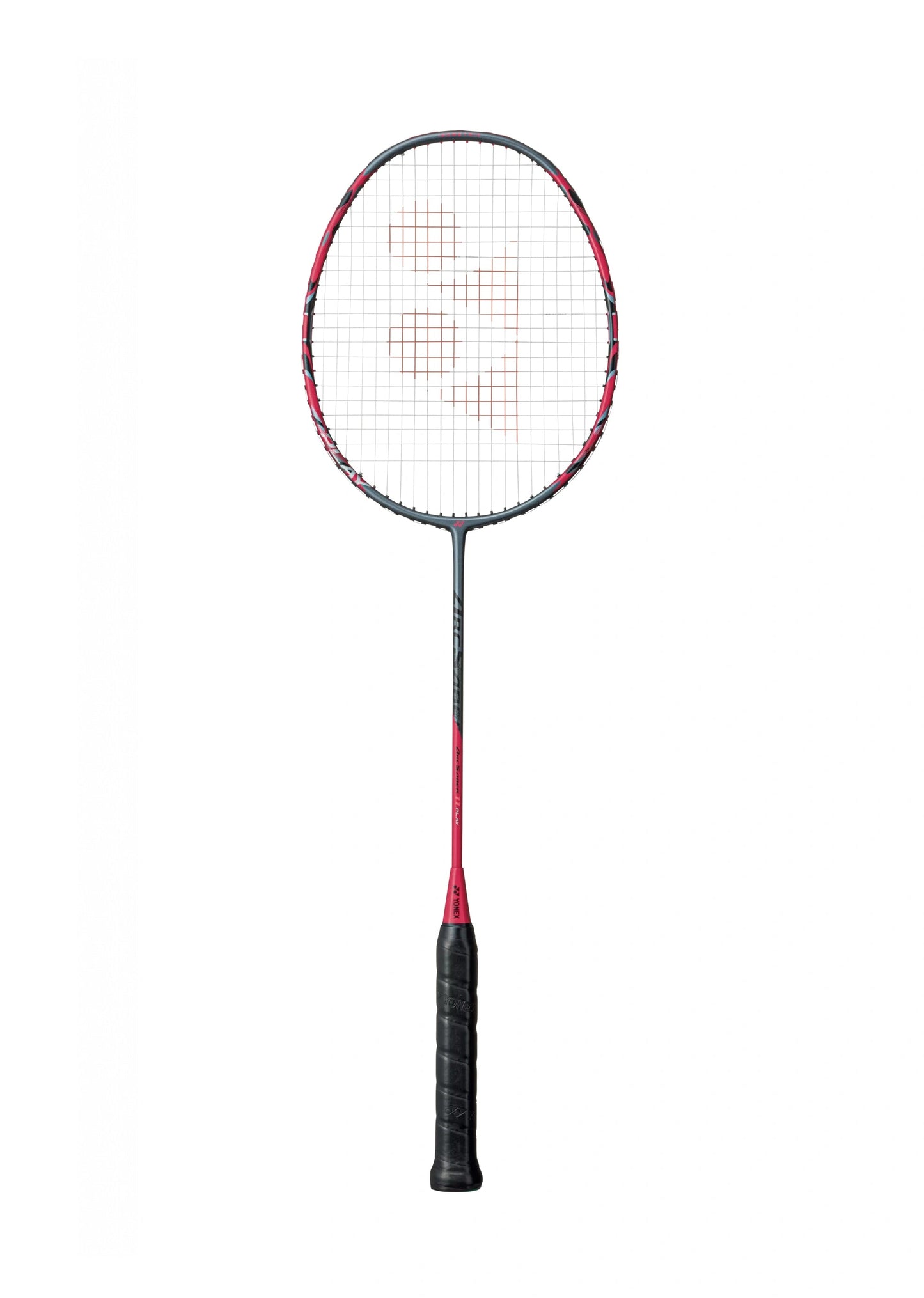 Yonex ArcSaber 11 Play badminton racquet Grey — full view showing even-balance graphite frame and pre-strung string bed for all-round control