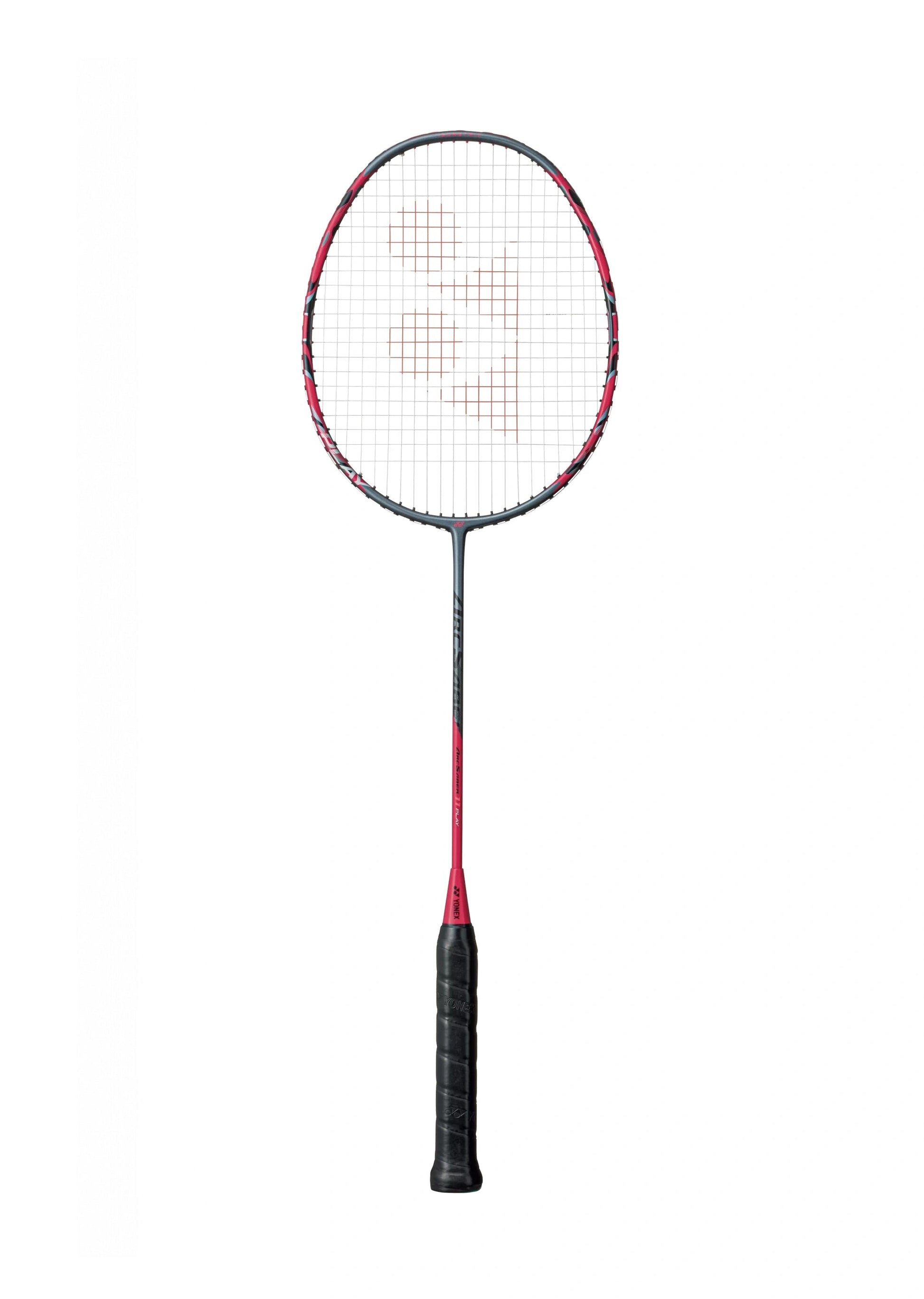 Yonex ArcSaber 11 Play badminton racquet Grey — full view showing even-balance graphite frame and pre-strung string bed for all-round control