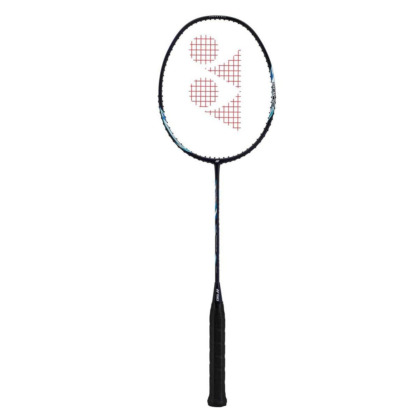 Close-up of Yonex Astrox 27i badminton racquet handle with comfortable grip and balanced control for attacking gameplay