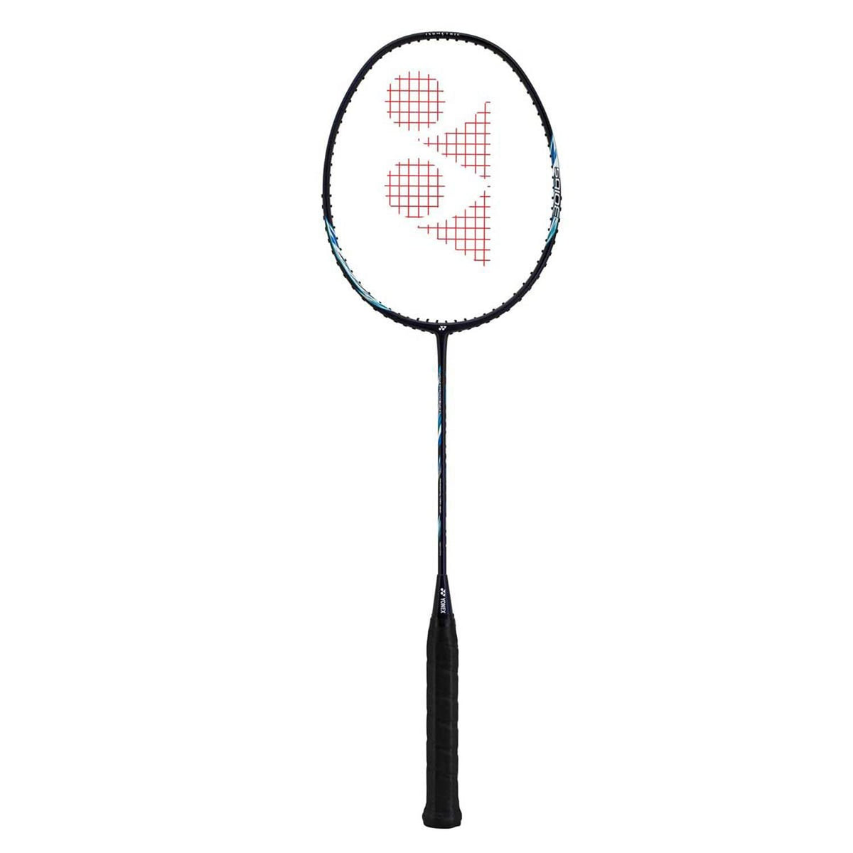 Close-up of Yonex Astrox 27i badminton racquet handle with comfortable grip and balanced control for attacking gameplay