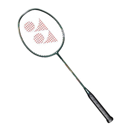 Yonex Astrox Lite 43i badminton racquet in dark green — full view showing isometric head, graphite frame and black grip