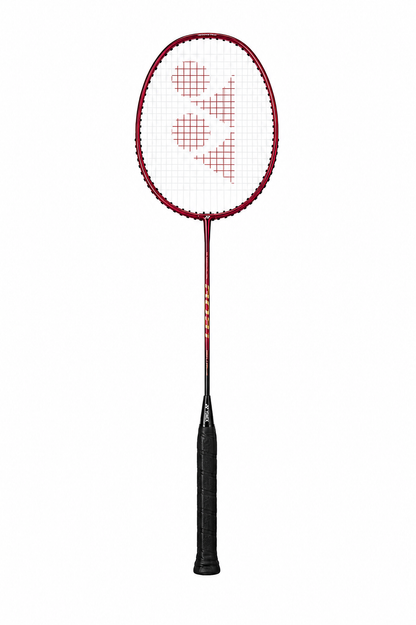Yonex GR 303i single badminton racket — Deep Red colourway, aluminium frame, full-size isometric head, pre-strung and ready to play