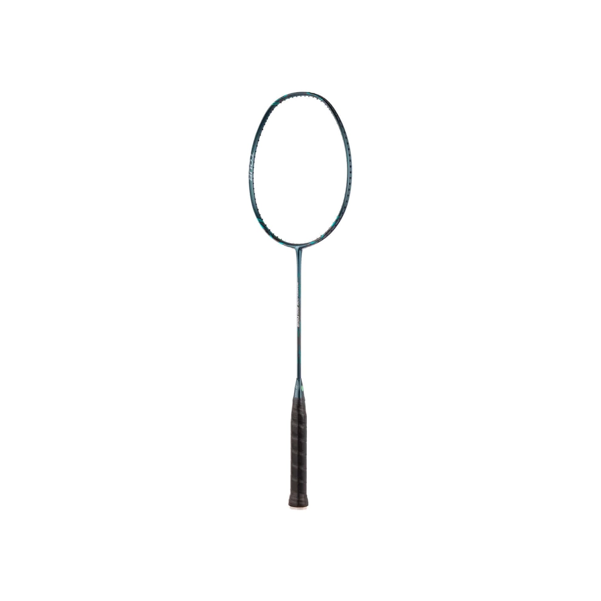 Yonex Nanoflare 800 Tour badminton racquet frame in deep green unstrung front view with black grip
