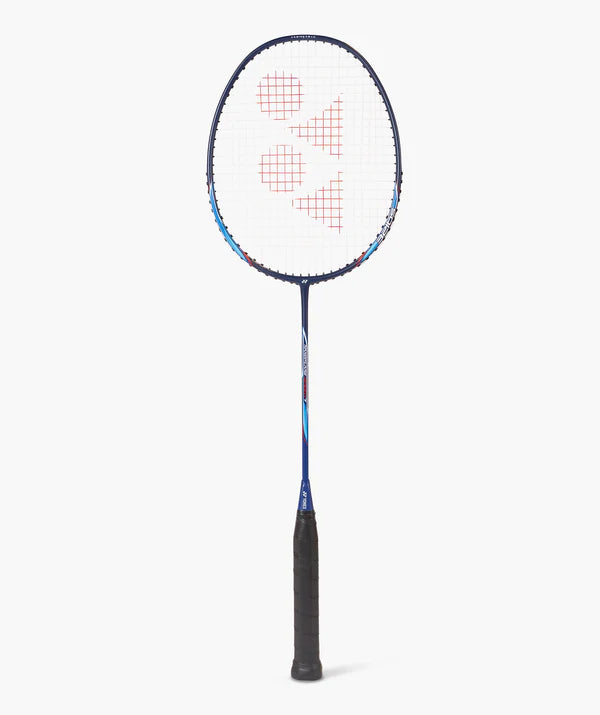 Yonex Nanoflare Speed 7 blue badminton racquet full view showing head frame, string bed and lightweight aerodynamic speed design