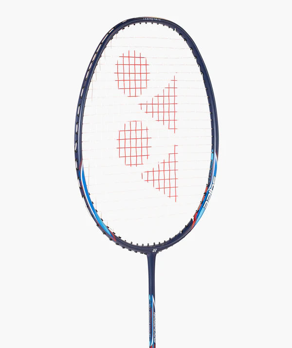 Yonex Nanoflare Speed 7 blue badminton racquet side profile highlighting slim shaft construction, balanced frame and glossy blue finish