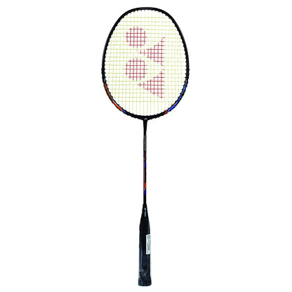 Yonex Nanoray Light 18i badminton racquet Black — full view showing ultra-lightweight frame, flexible shaft and isometric head for beginner players