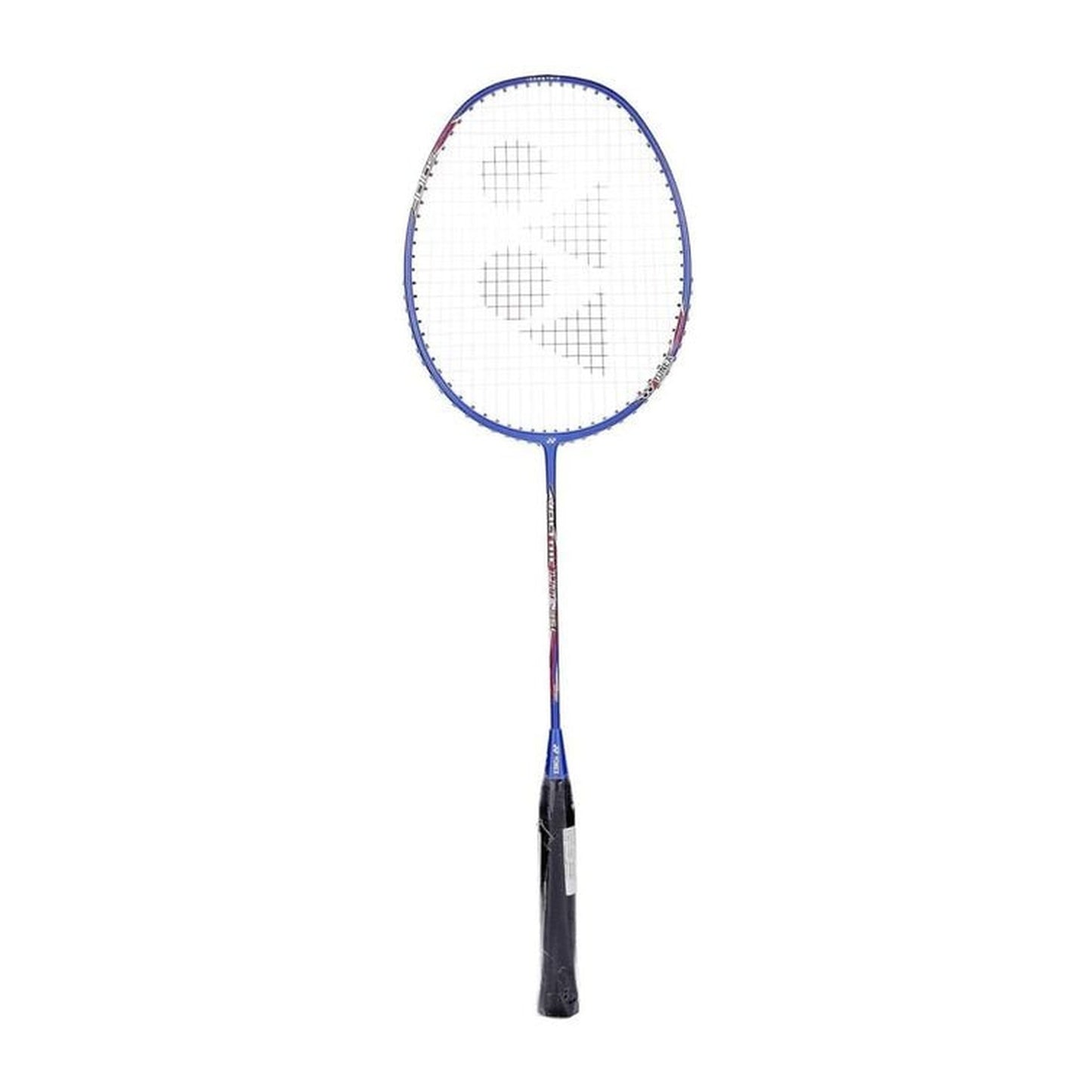 Yonex Voltric Lite 35i badminton racquet in blue — full front view showing isometric head, graphite frame and black grip