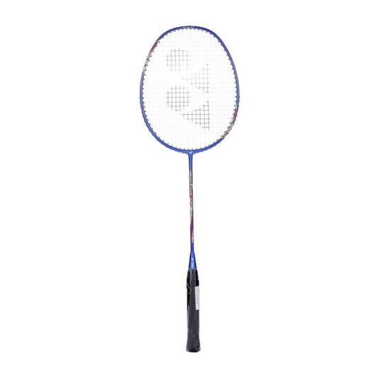 Yonex Voltric Lite 35i badminton racquet in blue — full front view showing isometric head, graphite frame and black grip